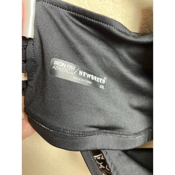 NewBreed Girl | Women's XXL Razor Back Sports Bra Cat Lady Black - Picture 7 of 8